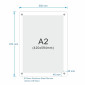 A2 Acrylic Sandwich Poster Holders - Rounded Corners