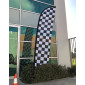 Checked Flag / Checked Black-White Flags / Outdoor Flag / Feather Flag