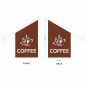 Wall Coffee Flag / Wall Banner Kit /  Wall Advertising Coffee Flag -Red