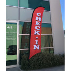 Check-In Flag  - Advertising Flags / Feather Flag - Pre-made Flag