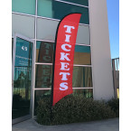 Tickets Flag  - Advertising Flags / Feather Flag - Pre-made Flag
