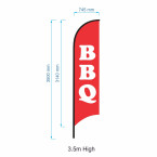 BBQ Flag  - Advertising Flags / Feather Flag - Pre-made Flag