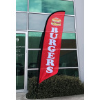 Burgers Flag  - Advertising Flags / Feather Flag - Pre-made Flag