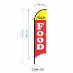 Italian Food Flag  - Advertising Flags / Feather Flag - Pre-made Flag