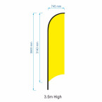 Solid Yellow Flag  - Feather Flag - Pre-made Flag