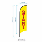 Start Flag  - Advertising Flags / Feather Flag - In Stock