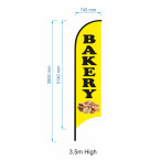 Bakery Flag  - Bread Shop Advertising Flags / Feather Flag - Pre-made Flag