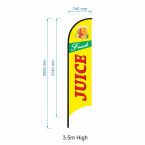 Fresh Juice Flag - Juice & smoothie shops Advertising Feather Flag - Pre-made Flag