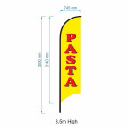 Pasta Flag  - Restaurant Shop Advertising Flags / Feather Flag - Pre-made Flag