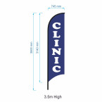 Clinic Flag  - Advertising Feather Flag - Pre-made Flag