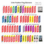 Pre-made Flag Banners -  Advertising Flags- In Stock Flags - Pre-printed Promotion Flags