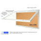 A3 / 2 A4 Cork Board Lockable & Water Resistant Corkboard
