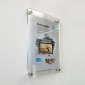 A4 Acrylic Sandwich Holders / Floating Acrylic Picture Frame / Perspex Sign Holder Wall Mount - No Border