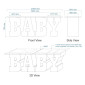 Baby Foam Letter Free Standing 3D Baby Table Base - 700mm high 400mm deep