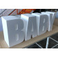 Baby Foam Letter  - Baby Free Standing 3D Letter - Baby Table Base