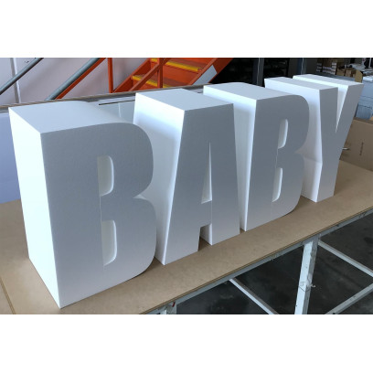Baby Foam Letter  - Baby Free Standing 3D Letter - Baby Table Base