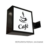 Double-Sided Projecting Light Box / Wall Mounted Square LED Light Box- 35x35cm