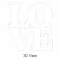 Stackable Big LOVE Letters / Stack-able Giant LOVE 3D Letters