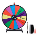 24" Tabletop Dry Erase Spinning Prize Wheel /  Editable Dry Erase Fortune Carnival Game Wheel
