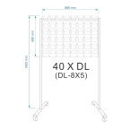40 X DL Mobile Floor Brochure Stand / Freestanding Brochure Display Stand