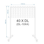 40 X DL Mobile Floor Brochure Stand / Freestanding Brochure Display Stand