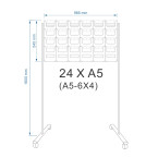 24 X A5 Mobile Floor Brochure Stand / Freestanding Brochure Display Stand
