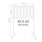 30 X A5 Mobile Floor Brochure Stand / Freestanding Brochure Display Stand