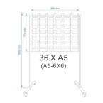 36 X A5 Mobile Floor Brochure Stand / Freestanding Brochure Display Stand
