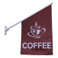 Wall Coffee Flag / Wall Banner Kit /  Wall Advertising Coffee Flag - Brown