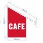 Cafe Flag Kit / Wall Mounted Flag Kit / Advertising Cafe Flag Set