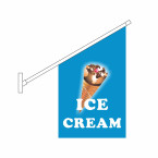 Ice Cream Flag Kit / Wall Mounted Advertising Ice Cream Flag Kit