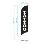 Tattoo Flag / Shop Feather Flag / Pre-made Flag / Stocked Tattoo Flag