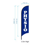 Physio Flag  - Physio Advertising Feather Flag - Pre-made Physio Promotional Flag