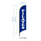 Pilates Flag  - Pilates Advertising Flag - Pre-made Pilates Promotional Flag