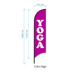 Yoga Flag  - Yoga Advertising Flag - Pre-made Yoga Promotional Flag