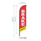 Brake Services Flag  -  Car Vehicle Brake Services Advertising Flags - Ready to ship