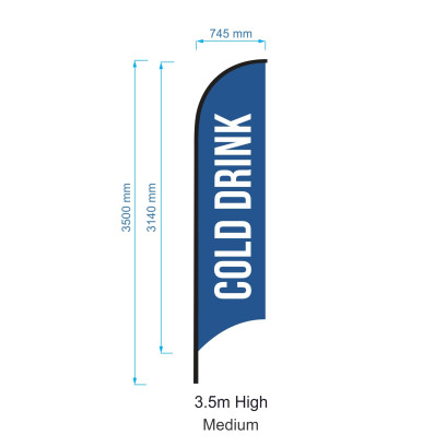 Cold Drink Pre-Printed Flag / Pre-made Sign Flag / Advertising Flag Banner