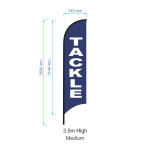 Tackle Flag  - Advertising Sign Flag - Stocked Tackle Flag For Fishing Shop