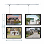 4 A3 Real Estate Agency Shop Window Light Box Kit / Retail Shop Window Lightbox System