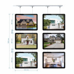 6 A3 Real Estate Agency Shop Window Light Box Kit / Retail Shop Window Lightbox System