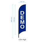 Demo Flag  -  Car Vehicle Demo Advertising Flags - Ready to ship!