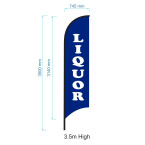 Liquor Flag  - Advertising Flags / Feather Flag - Pre-made Flag