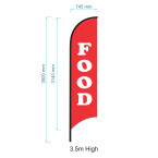 Food Flag  - Advertising Food Flags / Feather Flag - Pre-made Flag