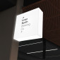 Wall Mounted Acrylic LED Light Box / Perspex Light Box / Acrylic Blade Sign - 50x50x15cm