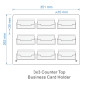 Superior Counter Top Acrylic Business Card Holder - 9 Pocket