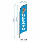 Gelato Flag / Pre-made Gelato Promotion Sign Flag Banner 