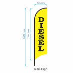 Diesel Feather Flag / Ready-made Diesel Sign Flag for Gas Station Outdoor Advertising Flag