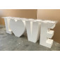 LOVE Table / 3D Love Table with Heart Symbol - 800mm high 300mm deep