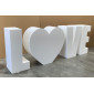 LOVE Table / 3D Love Table with Heart Symbol - 800mm high 300mm deep