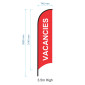 Vacancies Flag / Advertising Flag / Feather Sign Flag Red
